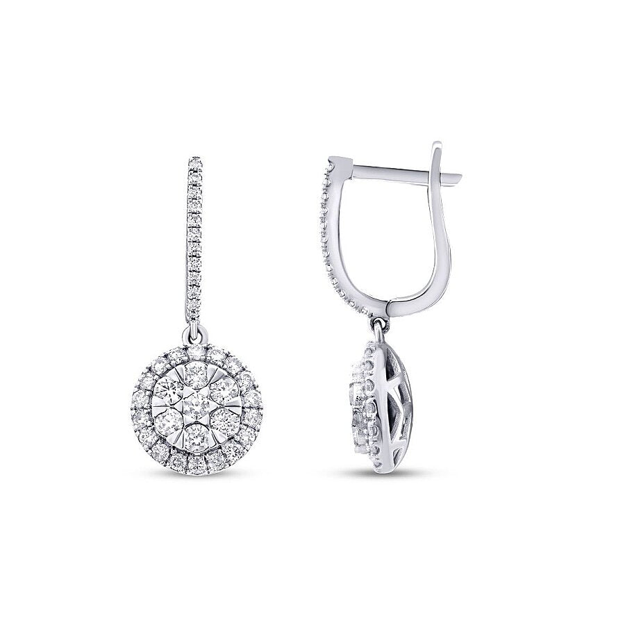 1,31 Carat Diamond Round Earrings