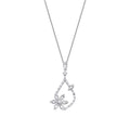 0.62 Carat Diamond Baguette Flower Necklace