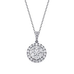 0,63 Carat Diamond Round Stone Trend Necklace