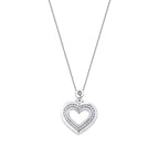 0,25 Carat Diamond Round Heart Trend Necklace