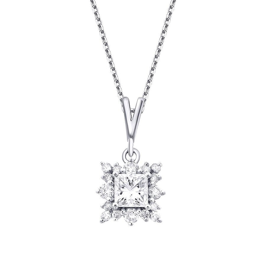 0,48 Carat Diamond Square Necklace