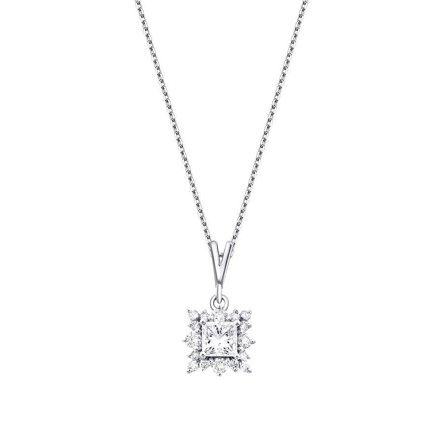 0,48 Carat Diamond Square Necklace