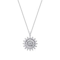 0,97 Carat Diamond Baguette Sun Necklace