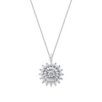 0,97 Carat Diamond Baguette Sun Necklace