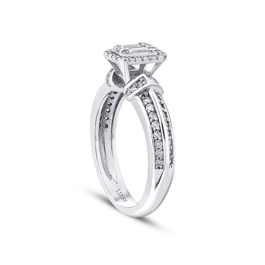 0,52 Carat Diamond Baguette Ring