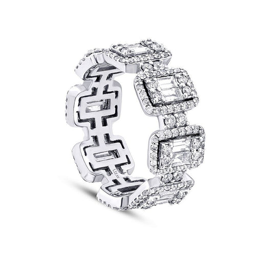 2,06 Carat Diamond Baguette Eternity Ring