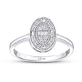 0,19 Carat Diamond Oval Baguette Trend Ring
