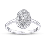 0,19 Carat Diamond Oval Baguette Trend Ring