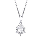0,44 Carat Diamond Oval Necklace
