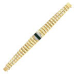 Gold Green Stone Prism Bracelet