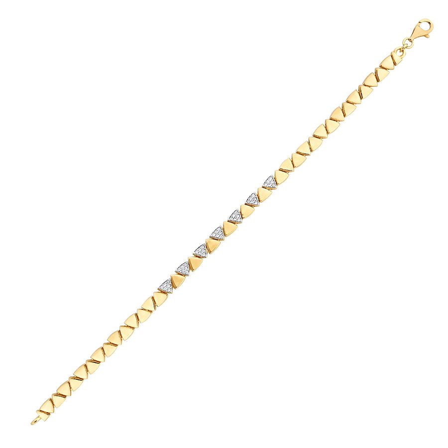 Gold Triangle Stone Trend Bracelet
