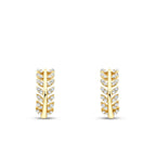 Gold Stone Leaf Trend Earrings