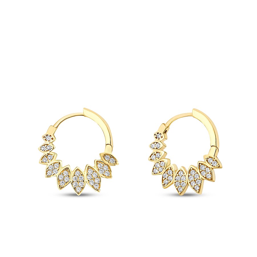 Gold Lotus Trend Earrings