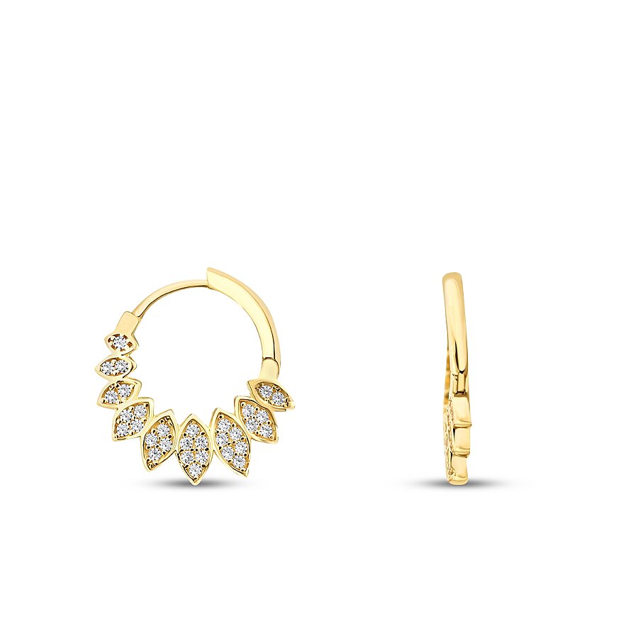 Gold Lotus Trend Earrings