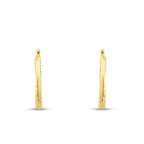 Gold Patterned Hoop Earrings