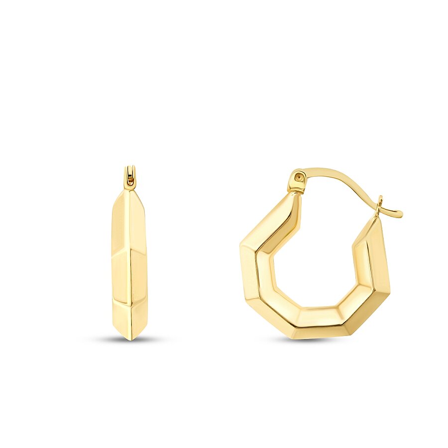Gold Geometric Hoop Earrings