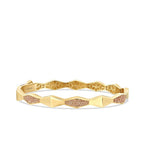 Gold Geometric Stone Cuff