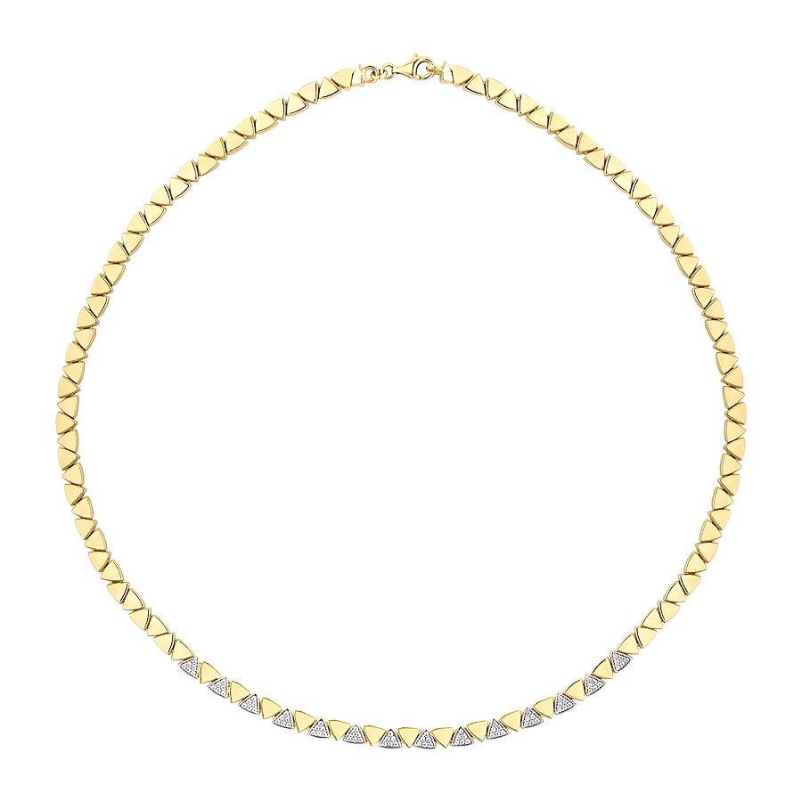 Gold Triangle Stone Trend Necklace