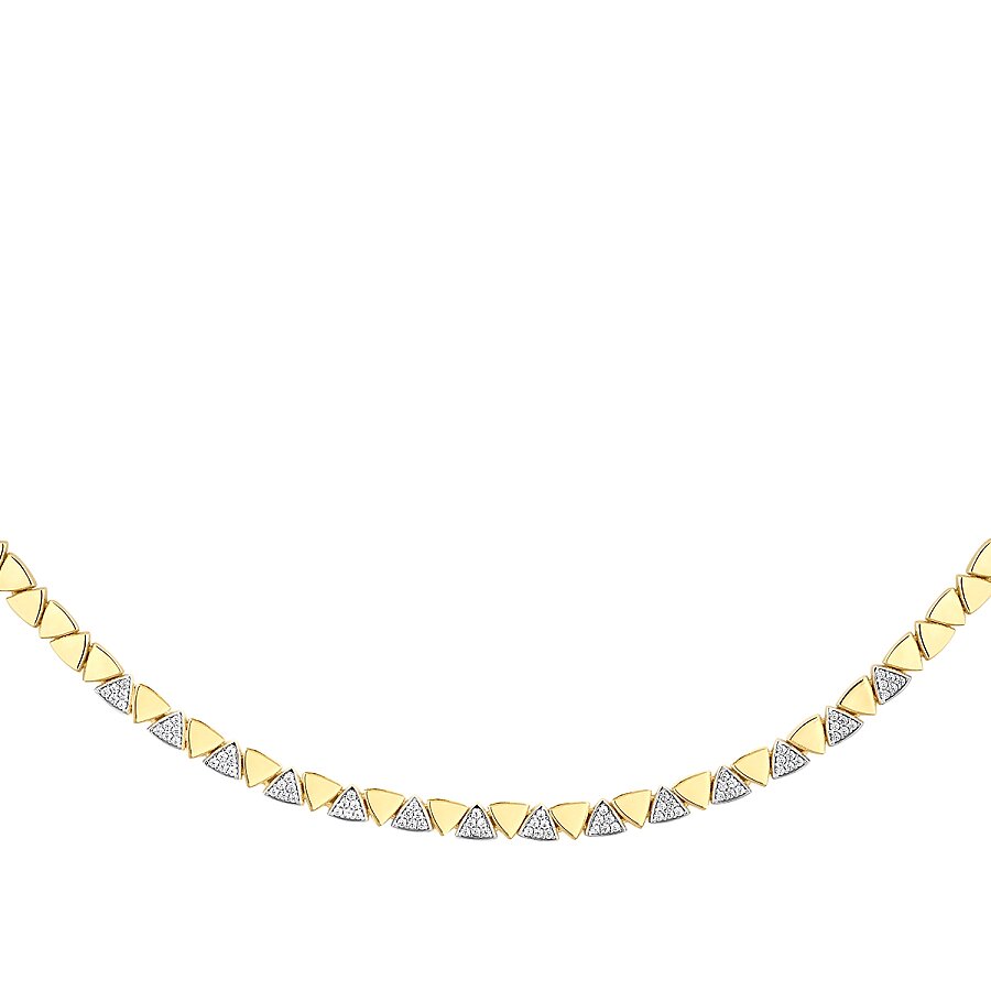 Gold Triangle Stone Trend Necklace