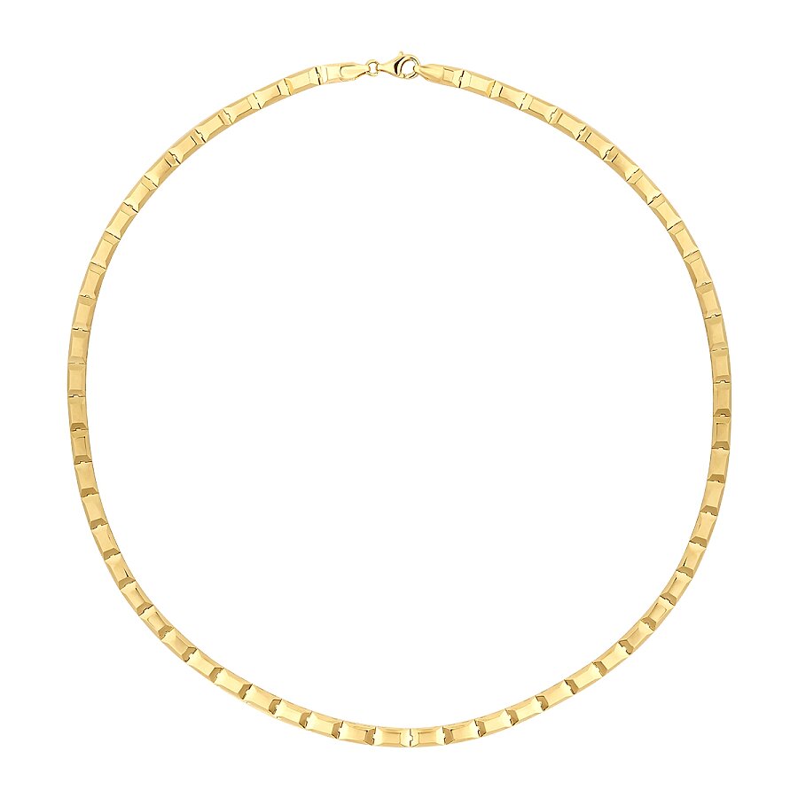 Gold Thick Detailed Trend Necklace