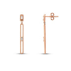 0,16 Carat Diamond Stone Long Earring