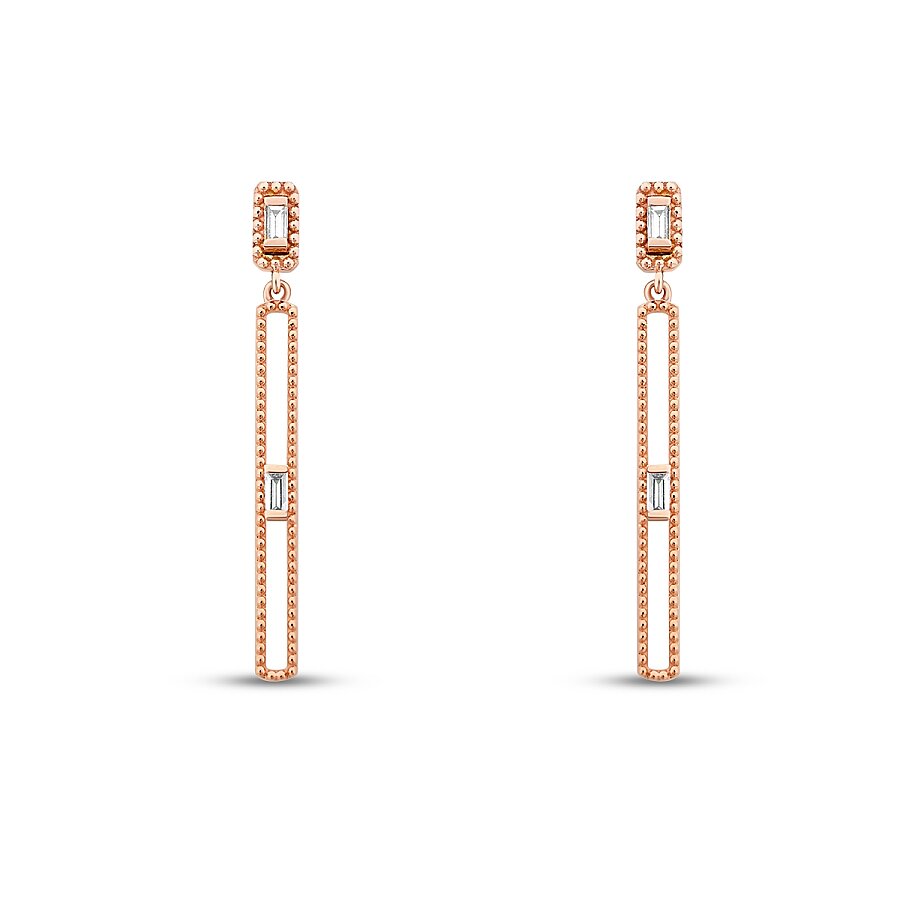 0,16 Carat Diamond Stone Long Earring