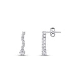 0,31 Carat Diamond Round Stone Dangle Earring