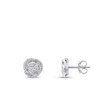 0,53 Carat Diamond Round Detailed Earring