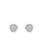 0,53 Carat Diamond Round Detailed Earring