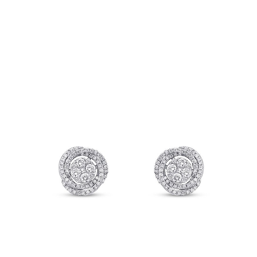 0,53 Carat Diamond Round Detailed Earring