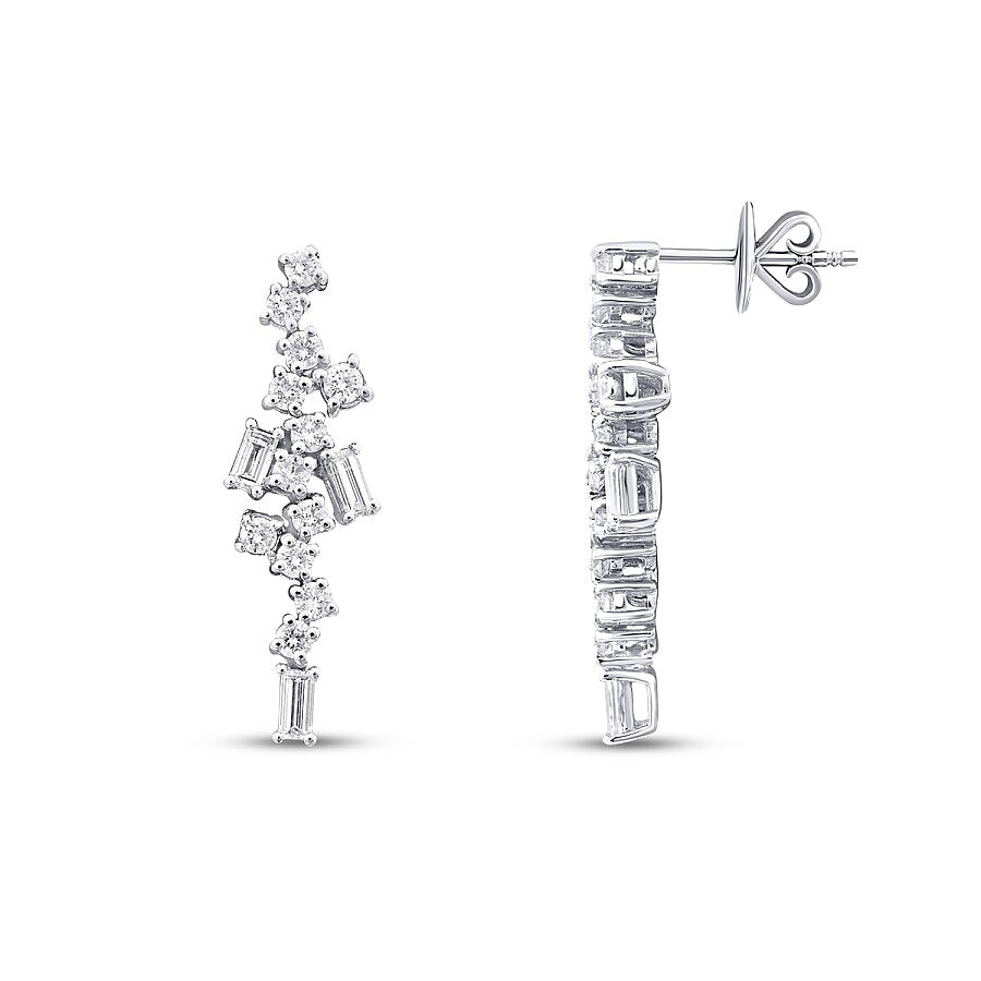 0,85 Carat Diamond Baguette Trend Earring