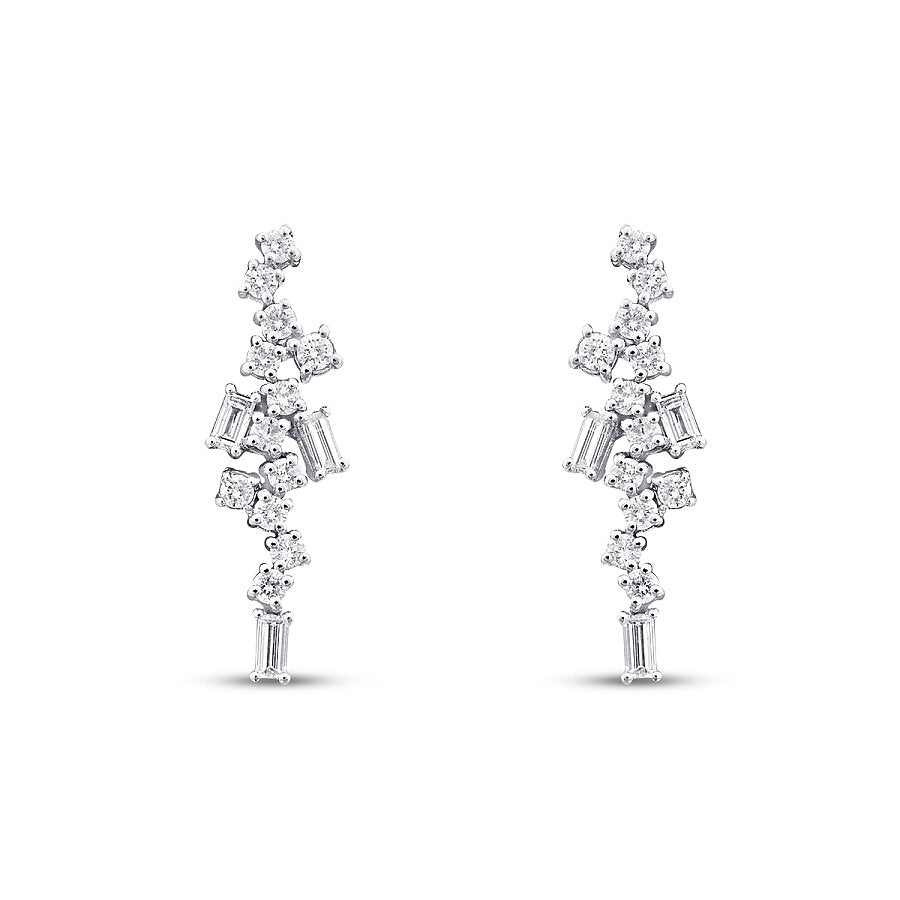 0,85 Carat Diamond Baguette Trend Earring