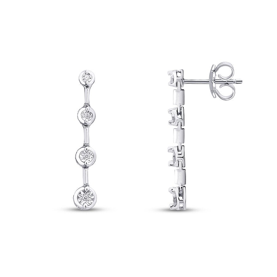 0,04 Carat Diamond Round Stone Earring