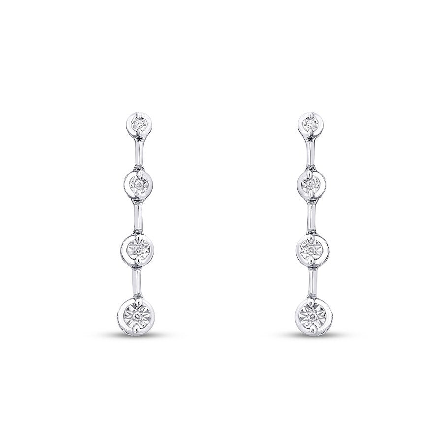 0,04 Carat Diamond Round Stone Earring