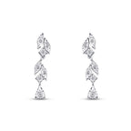 0,08 Carat Diamond Stone Leaf Earring