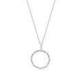 0,12 Carat Diamond Stone Round Necklace