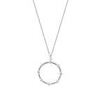 0,12 Carat Diamond Stone Round Necklace