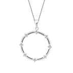 0,12 Carat Diamond Stone Round Necklace