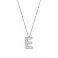 0,07 Carat Diamond E Letter Necklace