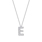 0,07 Carat Diamond E Letter Necklace