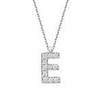 0,07 Carat Diamond E Letter Necklace