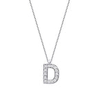0,08 Carat Diamond D Letter Necklace