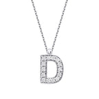 0,08 Carat Diamond D Letter Necklace