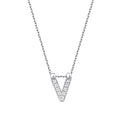 0,04 Carat Diamond V Letter Necklace