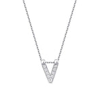 0,04 Carat Diamond V Letter Necklace