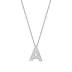 0,07 Carat Diamond A Letter Necklace