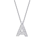 0,07 Carat Diamond A Letter Necklace