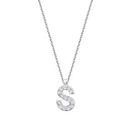 0,08 Carat Diamond S Letter Necklace