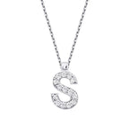 0,08 Carat Diamond S Letter Necklace