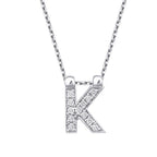 0,06 Carat Diamond K Letter Necklace